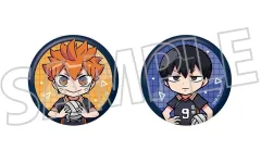 【新品】バッジ・ビンズ 日向翔陽＆影山飛雄 缶バッジセット 「ハイキュー!!」