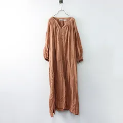【値下げ】ハグオーワー クロスアンドクロス HUG O WaR Cloth&Cross コットンギャザーワンピース/ピンクベージュ ドレス ベルト付き【2400014201932】のサムネイル