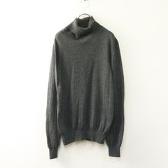 メゾンマルタンマルジェラ Maison Martin Margiela レザーエルボーパッチ タートルネックニット M＼グレー メンズ【2400014816785】