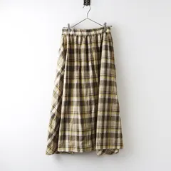 サマンサモスモス Samansa Mos2 チェックスカート F｜イエロー ベージュ ボトムス フレア ロング【2400014842852】