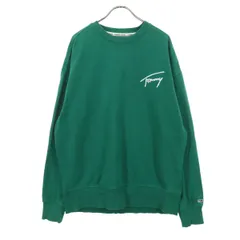 TOMMY JEANS トミージーンズ 英字 長袖 トレーナー S グリーン スウェット レディース 古着のサムネイル