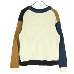 美品 BEAMS HEART ビームスハート 長袖 セーター ホワイト マルチカラー メンズ 古着のサムネイル