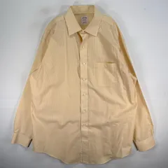 古着 ブルックスブラザーズ Brooks Brothers 長袖シャツ 胸ポケ カラーステイ REGULAR FIT L  イエロー系 チェック メンズ