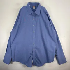 古着 ブルックスブラザーズ Brooks Brothers 長袖シャツ ドレスシャツ XL  ブルー系 無地 メンズ