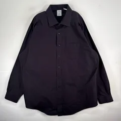 古着 ブルックスブラザーズ Brooks Brothers 長袖シャツ カラーステイ 346 胸ポケ XL  ブラック系 無地 メンズ