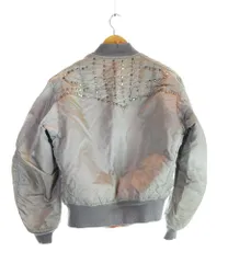アルファインダストリーズ ALPHA INDUSTRIES 80s 旧タグ MA-1フライトジャケット スタッズカスタム パンク Y2K MIL-J-82790J ジャケット グレー Sサイズ 103MT-4155のサムネイル