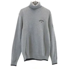 Callaway キャロウェイ 長袖 タートルネック セーター M グレー ニット ゴルフ メンズ 古着