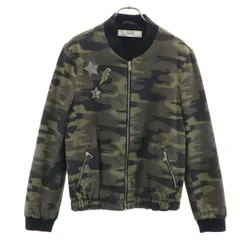 ZARA BASIC ザラベーシック カモフラ柄 ブルゾン M カーキ DEPT 迷彩 レディース 古着のサムネイル