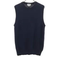 BEAMS ビームス ニットベスト M ネイビー メンズ 古着