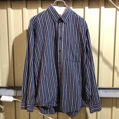 儀右ヱ門 久留米絣 綿100% 長袖シャツ 赤パイピング オカモト商店 