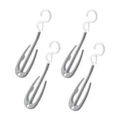 AZNABLE シューズハンガー 靴 洗濯ハンガー 吊り干し 回転フック付き 滑り止め 4個セット (グレー) [グレー]