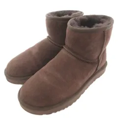 アグ オーストラリア UGG australia CLASSIC MINI II クラシックミニ 2 ショートブーツ ムートンブーツ ロゴ 24cm 茶 ブラウン /YJ ■GY18