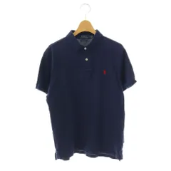 ポロ ラルフローレン POLO RALPH LAUREN ポロシャツ 半袖 鹿の子 ポニー刺繍 M ネイビー /DF ■GY18