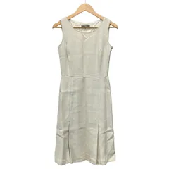 23区(ニジュウサンク) ワンピース サイズ38 M レディース美品  - アイボリー ラウンドネック/ノースリーブ/ロング/ラメ