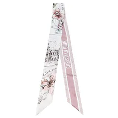 クリスチャン・ディオール Christian Dior スカーフ ミッツァ シルク ホワイト×パープル Souvenir de Rome ローマ ピンク  61SVR106I648 【箱】【中古】