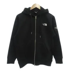ザノースフェイス THE NORTH FACE スクエアロゴフルジップ パーカー フーディー XS ジップアップ 長袖 黒 ブラック NT62349 /NU ■GY12