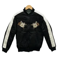 COACH(コーチ) ダウンジャケット レディース - 黒×カーキ×マルチ 長袖/リバーシブル/花柄刺繍/冬