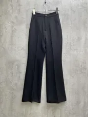 新品 moment+ モーメントプラス カットジョーゼットセンタープレスフレアスラックス パンツ sizeS/黒 ■◇レディース