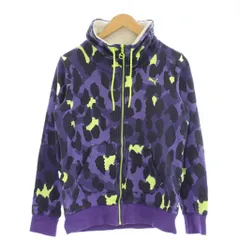 プーマ PUMA スウェット ジャージ L 紫 パープル フルジップ レオパード柄  /GP ■ECB001