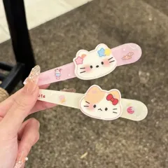 猫 犬 ヘアクリップ 2個セット かわいい アクリル ヘアピン 前髪クリップ レディース ヘアアクセサリー