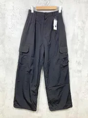 新品 coen コーエン ナイロン素材 バルーンシルエット ナイロンカーゴ パンツ sizeM/黒 ■■ レディース