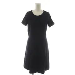 セオリー Theory ワンピース ひざ丈 半袖 2 紺 ネイビー /RR