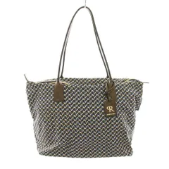 ロベルタ ピエリ ROBERTA PIERI タタミ TATAMI ハンドバッグ トートバッグ 総柄 ナイロン レザー サックスブルー 茶 ブラウン 黒 ブラック /YT