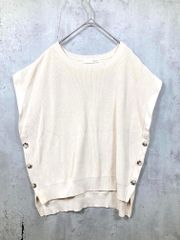 COLLAGE GALLARDAGALANTE コラージュ ガリャルダガランテ リブニット クルーネック ベスト sizeF/ベージュ ■■ レディース