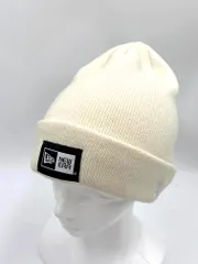 New Era ニューエラ ボックスロゴ ベーシック カフ ニット帽 アイボリー ■■ レディース