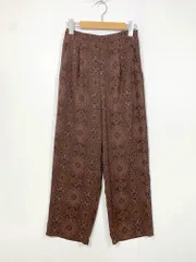 LOWRYS FARM ローリーズファーム ワンタック ペイズリー柄 イージー パンツ sizeF/茶 ■■ レディース