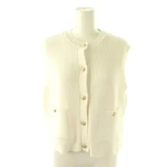 ザラ ZARA 無地ニットトップベスト M ホワイト /OK ■OS 
