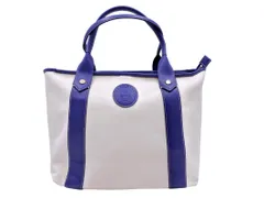 新品 Samantha Thavasa サマンサタバサ 2WAY ポーチ付き トート バッグ 白ｘ青 ■■◎レディース