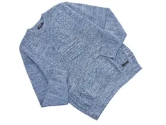 BLACK LABEL CRESTBRIDGE ブラックレーベル クレストブリッジ 薄手 ニット セーター sizeL/紺 ■◇ メンズ