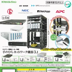 ネットワーク機器メーカー 監修 手のひらネットワーク機器3.1 ターリン・インターナショナル 【全4種セット(フルコンプ)＋ＤＰ台紙おまけ付き】 ミニチュアグッズ フィギュア ITハードウェア 模型 ガチャガチャ カプセルトイ 即納 在庫品 送料無料 追跡あり