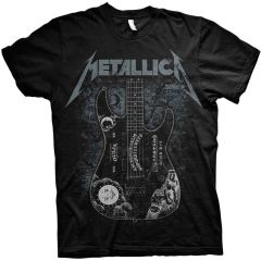 【公式新品】METALLICA -HAMMETT OUIJA GUITAR BLACK メタリカTシャツ GILDAN HEAVY COTTON
