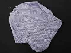 coen コーエン ストライプ バンドカラー ブラウス シャツ sizeM/青ｘ白 ■◇ レディース