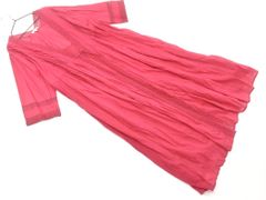 studio CLIP スタジオクリップ レース ロング カーディガン ワンピース sizeF/赤 ■◇ レディース