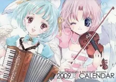 【中古】同人ポスター・タペストリー・カレンダー系 【オリジナル】2009年度カレンダー(羽戸らみ＆水上カオリ) コミティア86/Pigeon Garden