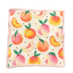 フェイラー FEILER ラブラリーバイフェイラー LOVERARY BY FEILER ピーチドット タオルハンカチ フルーツ柄 総柄 ピンク アイボリー /MI ■OS