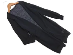 MICHEL KLEIN ミッシェルクラン リネン混 ロング カーディガン size38/黒 ■◇ レディース