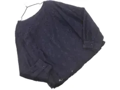 nano universe ナノユニバース 総レース ブラウス シャツ size38/紺 ■◇ レディース