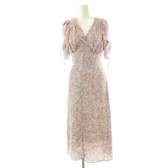 スナイデル SNIDEL バリエーションマーメイドプリントワンピース S マルチカラー ピンク レースアップ /OK ■OS