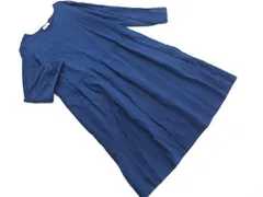 SM2 サマンサモスモス リネン混 ワンピース sizeF/紺 ■◇ レディース