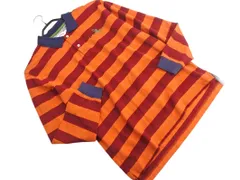 BROOKS BROTHERS ブルックスブラザーズ ボーダー ポロシャツ sizeL/オレンジｘ赤 ■◇ メンズ