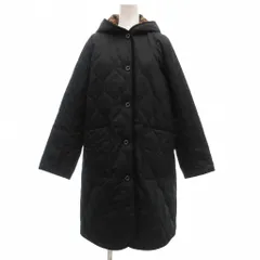 マッキントッシュフィロソフィー MACKINTOSH PHILOSOPHY フーデッドコート 中わた 36 ボタンダウン ロング丈 キルティング 黒 ブラック /ML ■ECD001のサムネイル