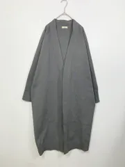 美品 HUG.U ハグユー ロングカーディガン スポンジ ワイド ニット セーター sizeF/グレー ■■ レディース