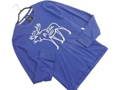 Abercrombie & Fitch アバクロンビー＆フィッチ 刺繍 プルオーバー カットソー sizeXS/紺 ■◇ メンズ