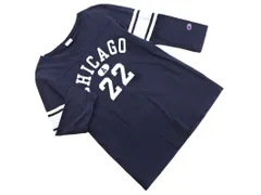 Champion チャンピオン プリント プルオーバー カットソー sizeM/紺 ■◇ レディース