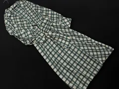ZARA ザラ チェック シャツ ワンピース sizeM/アイボリーｘ緑 ■◇ レディース
