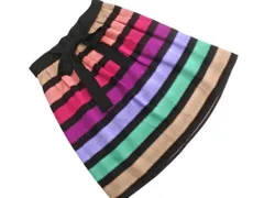 SONIA RYKIEL ソニアリキエル ボーダー Aライン 台形 スカート size38/カラフル ■◇ レディース